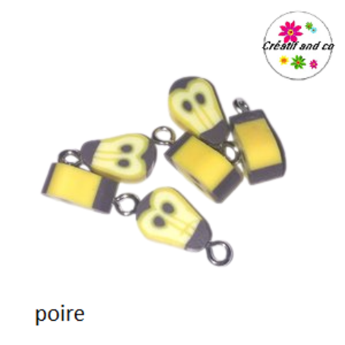 Pendentif poire fimo