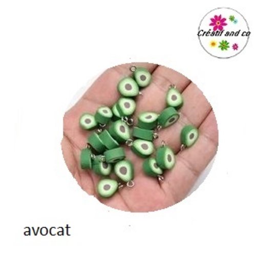 Pendentif avocat fimo