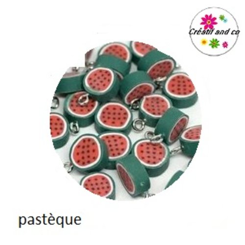 Pendentif pastèque fimo