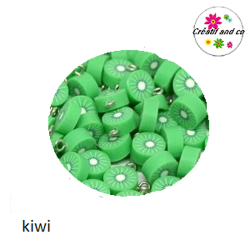 Pendentif kiwi fimo