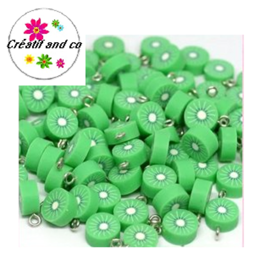 Pendentif kiwi fimo
