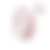 Breloque visage rouge "effet gomme"