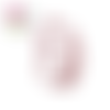 X2 breloques visage rouge "effet gomme"
