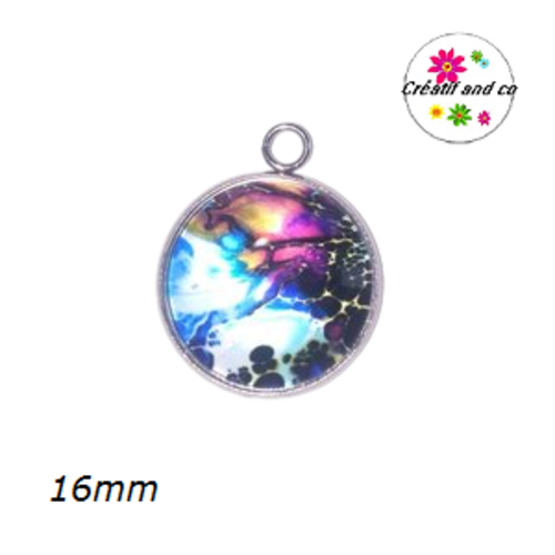 Pendentif cabochon cratère 16mm