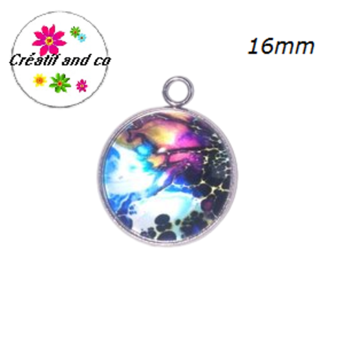 Pendentif cabochon cratère 16mm