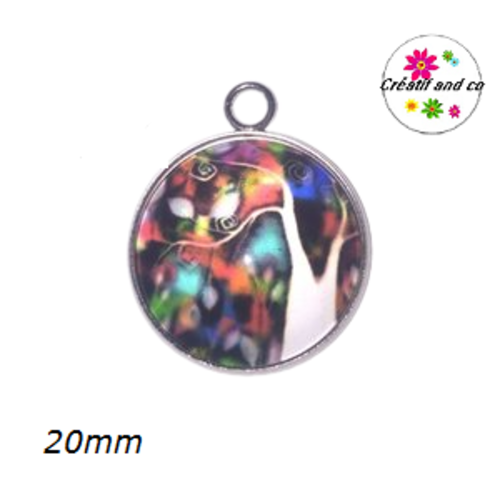 Pendentif cabochon arbre 20mm