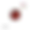 Bouton pression motif craquelé rouge résine