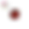 Bouton pression motif craquelé rouge résine