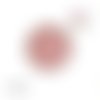 Bouton pression rose résine 18mm