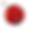 Bouton pression à facette rouge résine