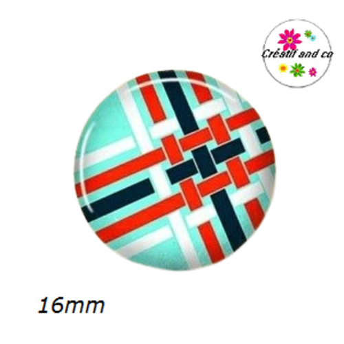 X2 cabochons à motif 16mm