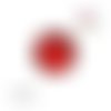 Bouton pression à facette rouge résine