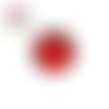 Bouton pression à facette rouge résine