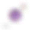 Bouton pression à facette mauve foncé résine