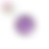 Bouton pression à facette mauve foncé résine
