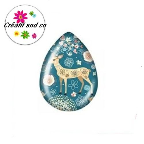 Cabochon goutte biche 18x25mm