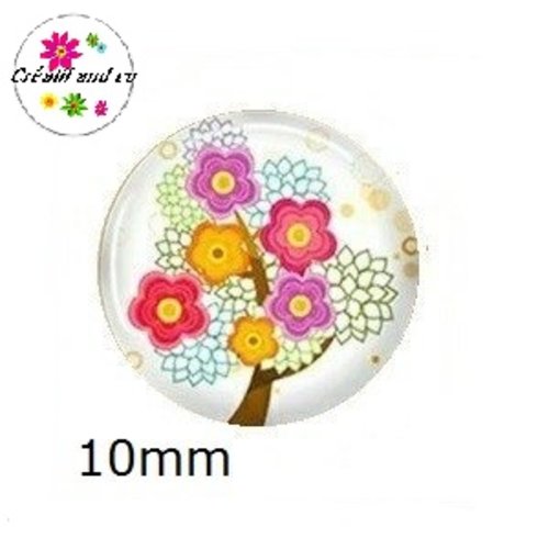 X2 cabochons arbre de vie 10mm