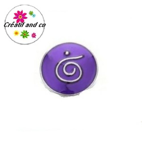 Bouton pression métal mauve