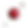 Bouton pression dôme rouge résine