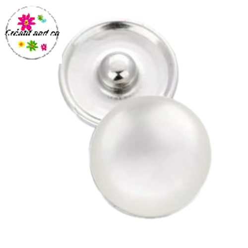 Bouton pression résine blanc 18mm