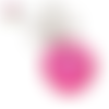 Bouton pression résine rose bonbon 18mm