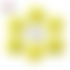 Bouton pression résine jaune18mm