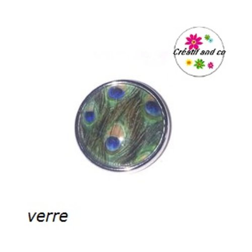 Bouton pression queue de paon