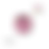 Bouton pression rose paillette résine