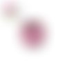 Bouton pression rose paillette résine