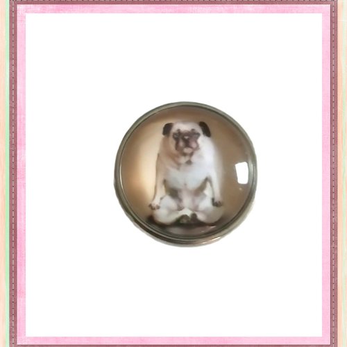 Bouton pression chien posture yoga