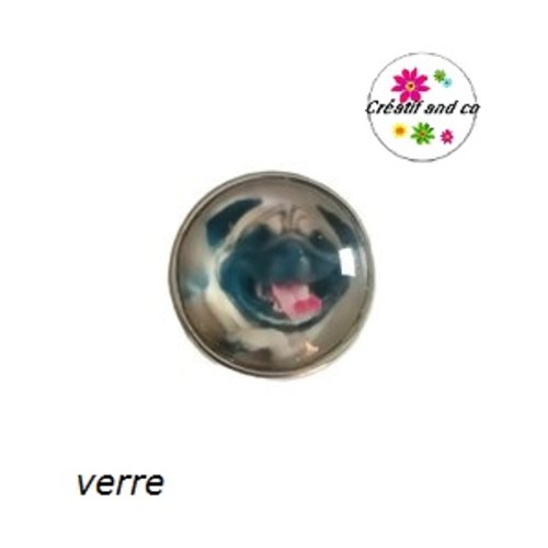 Bouton pression chien carlin