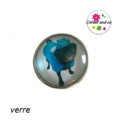 Bouton pression chien facteur