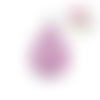 Pendentif  cabochon goutte fleur