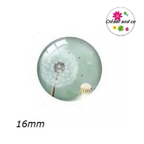 X2 cabochons pissenlit 16mm