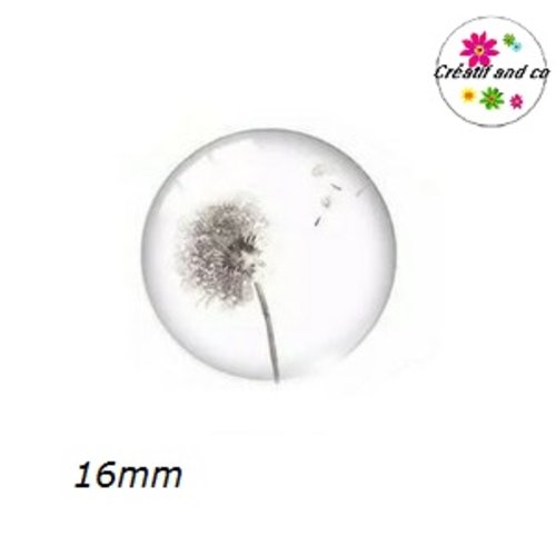 X2 cabochons pissenlit 16mm