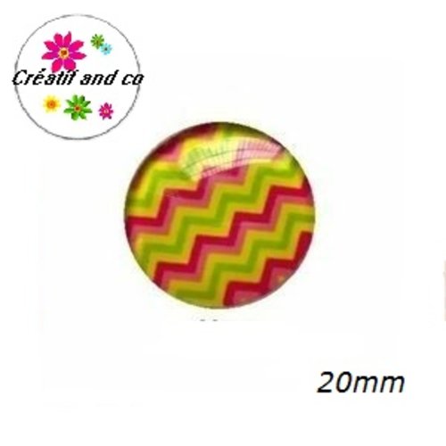 Cabochon rayé 20mm