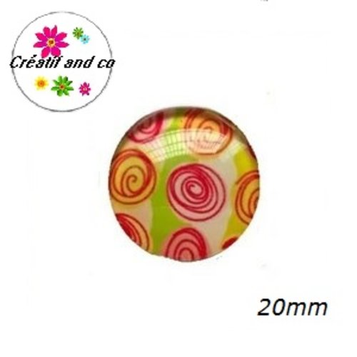 Cabochon à motif  20mm
