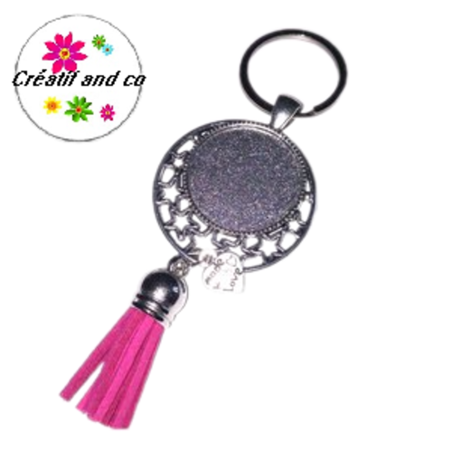 Porte clé pour cabochon 25mm