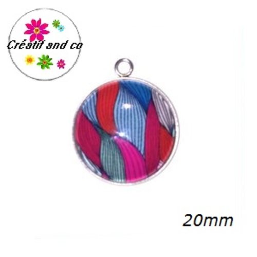 Pendentif cabochon à motif 20mm