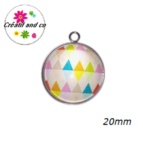 Pendentif cabochon à motif 20mm