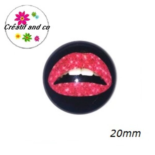 Cabochon rond lips 20mm
