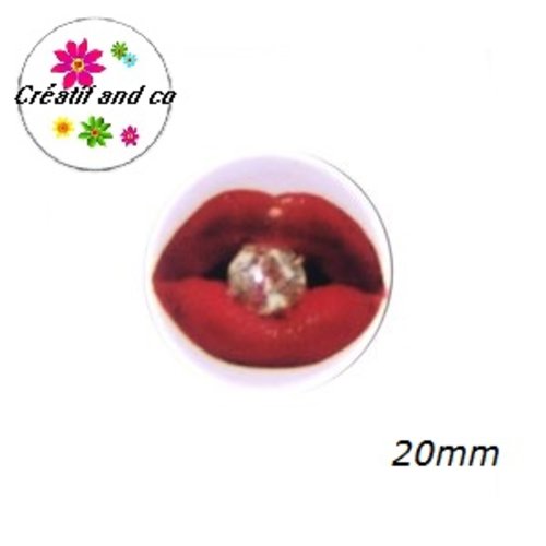 Cabochon rond lips 20mm