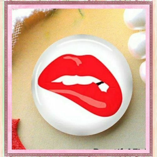 Cabochon rond lips 20mm