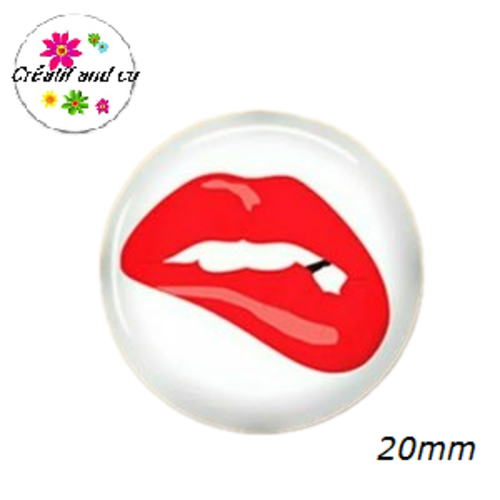 Cabochon rond lips 20mm