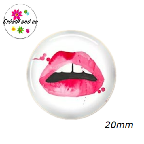 Cabochon kiss rose 20mm