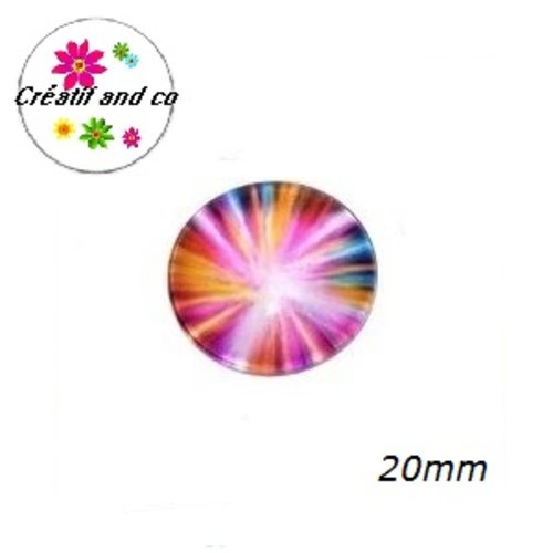 Cabochon coloré  20mm