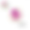 X2 cabochons fleur , pavot 14mm