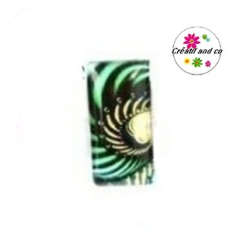 X 2 cabochons rectangles 10x25mm