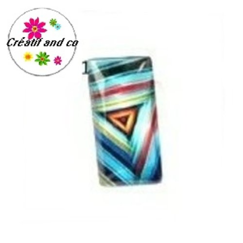X 2 cabochons rectangles 10x25mm