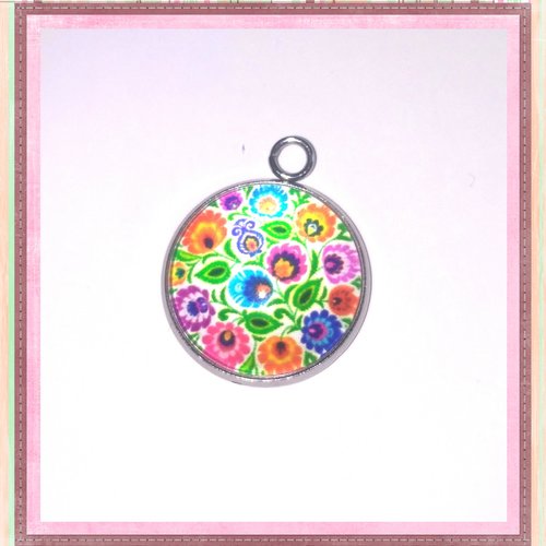 Pendentif cabochon à motif 16mm